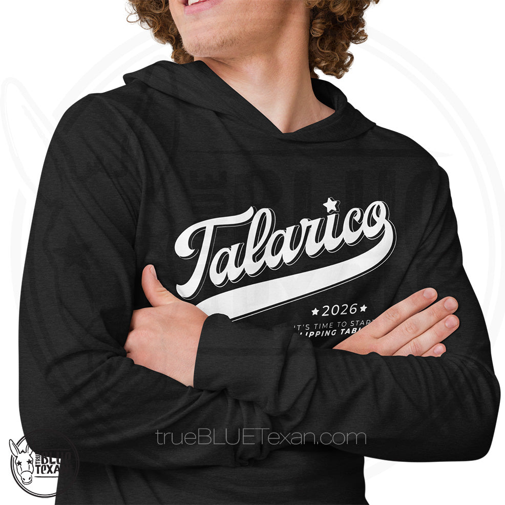 Talarico 2026 Flipping Tables Baseball Design Unisex | Hooded Long Sleeve Layering Shirt