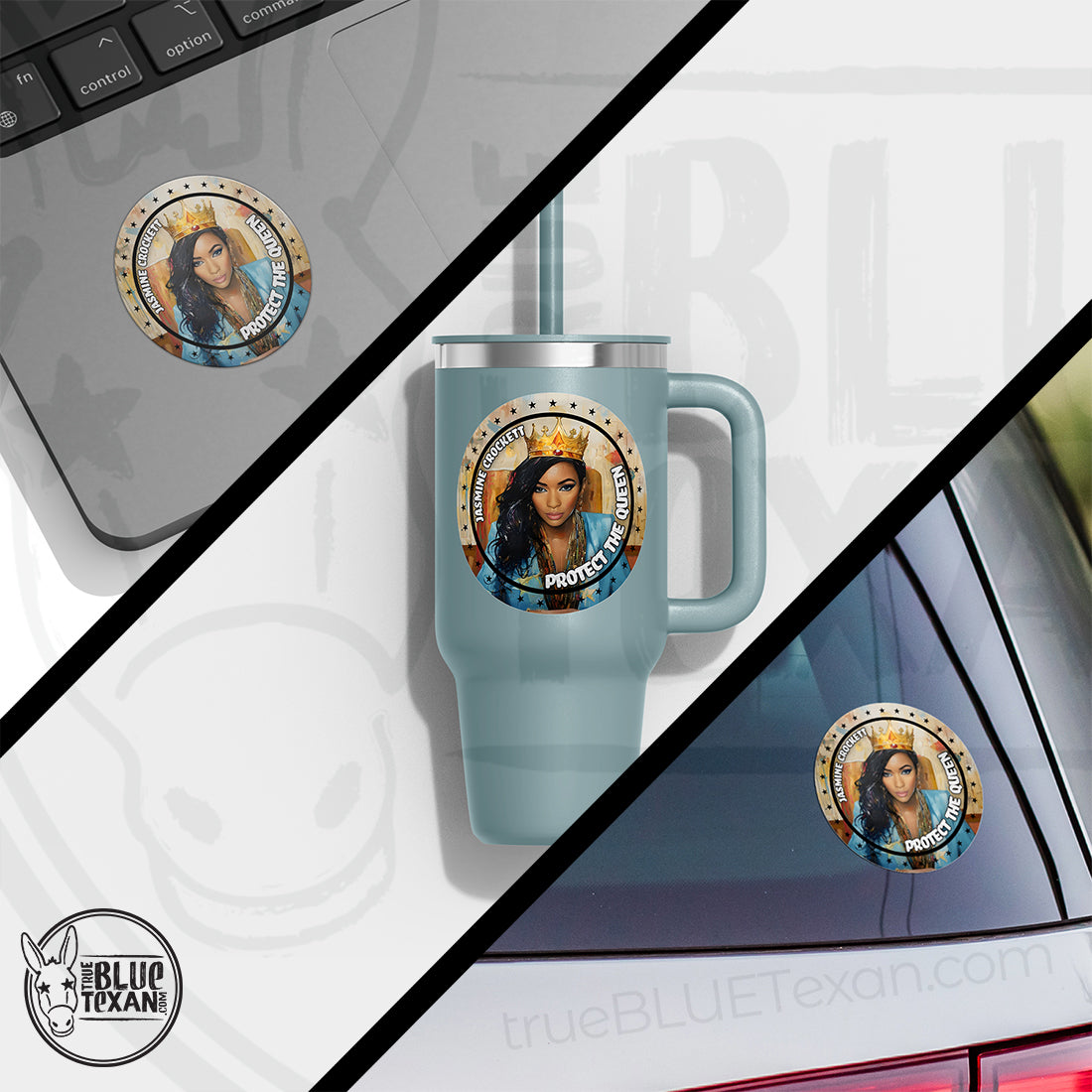 Jasmine Crockett | Protect the Queen |4" & 2" Decal Set