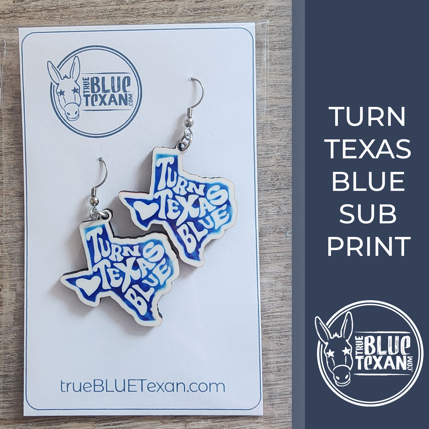 Texas VOTE Handmade Layered Earrings