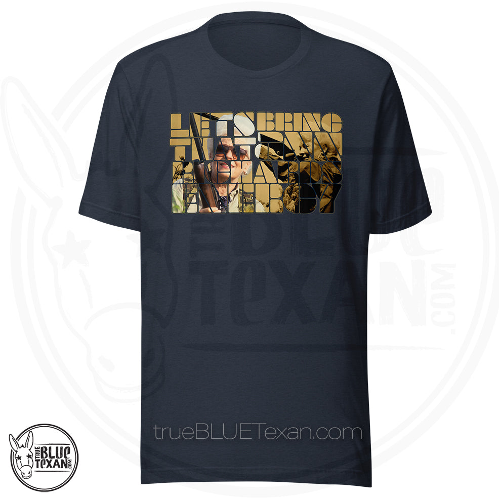 Let's Bring That Ann Richards Energy Unisex Premium TShirt Tee Shirt in Heather Slate Blue