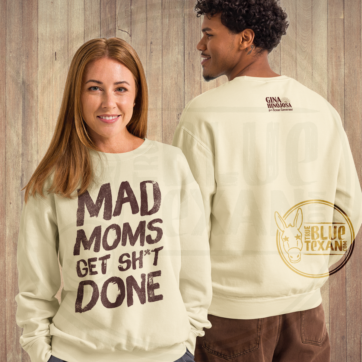 Mad Moms Get Shit Done | Ivory | Comfort Colors Lightweight Unisex Sweatshirt