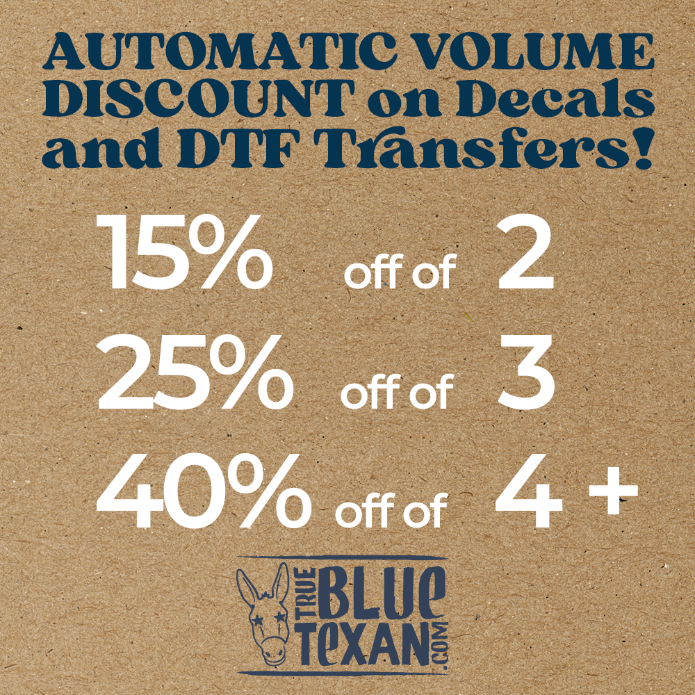 DTF Iron On Transfers | Collection of trueBLUETexan Designs