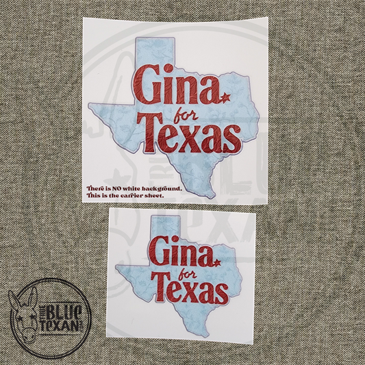 Gina for Texas 4" & 3" Decal Set | UV Printed Perma Decal
