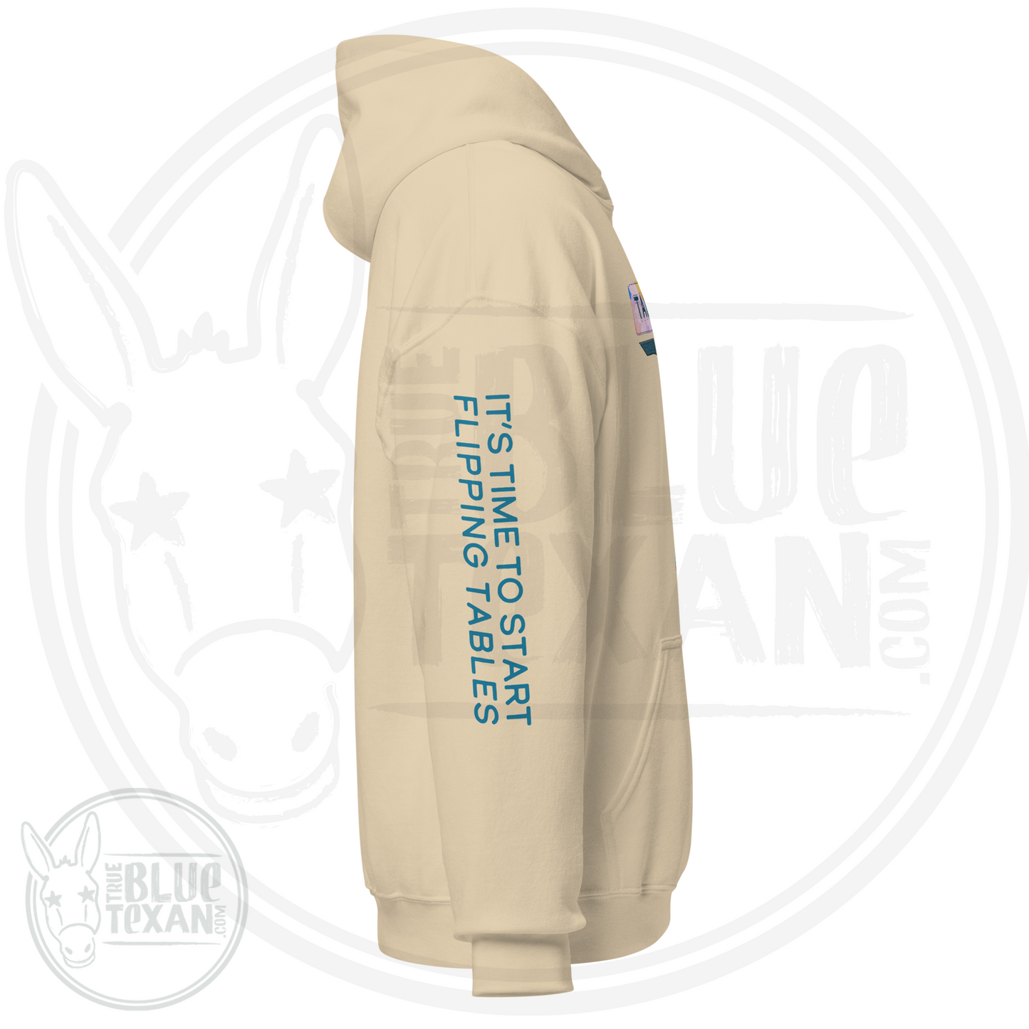 Talarico for Texas w/ Arm Quote | Faux Floral Applique | Unisex Hoodie
