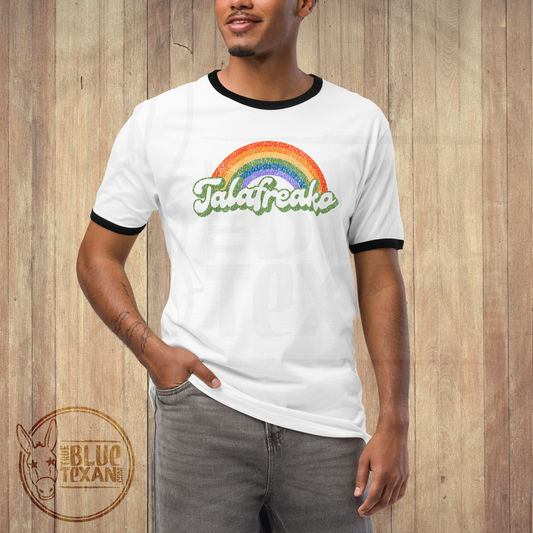 Talafreako Rainbow Vintage Inspired Pride | Unisex Ringer TShirt