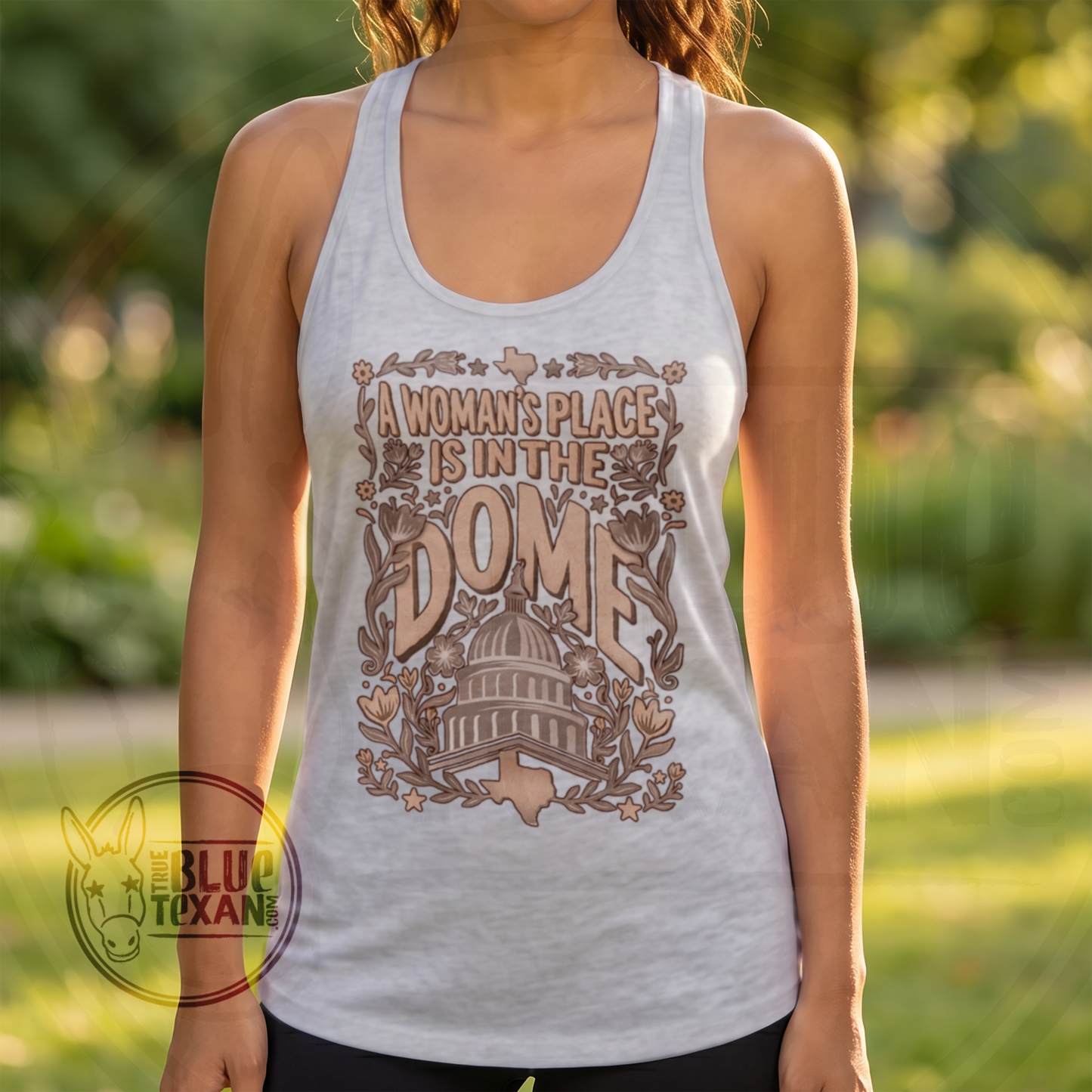 Woman's Place is in the Dome | Womens Racerback Tank Top