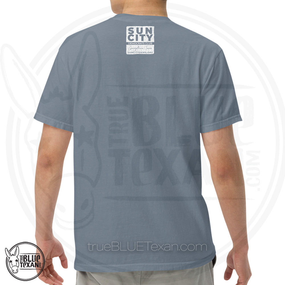 Sun City Democrats | Turn Texas Blue | Vintage Feel Comfort Colors Heavyweight TShirt