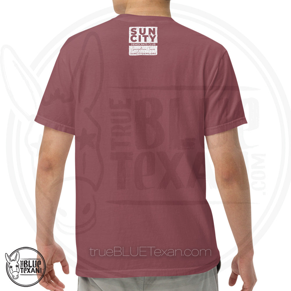 Sun City Democrats | Turn Texas Blue | Vintage Feel Comfort Colors Heavyweight TShirt