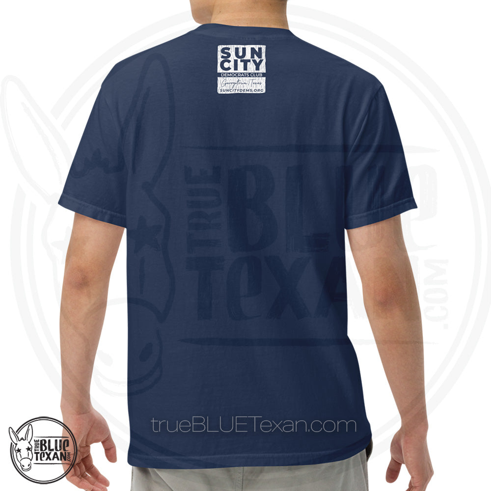 Sun City Democrats | Turn Texas Blue | Vintage Feel Comfort Colors Heavyweight TShirt