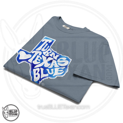 Sun City Democrats | Turn Texas Blue | Vintage Feel Comfort Colors Heavyweight TShirt