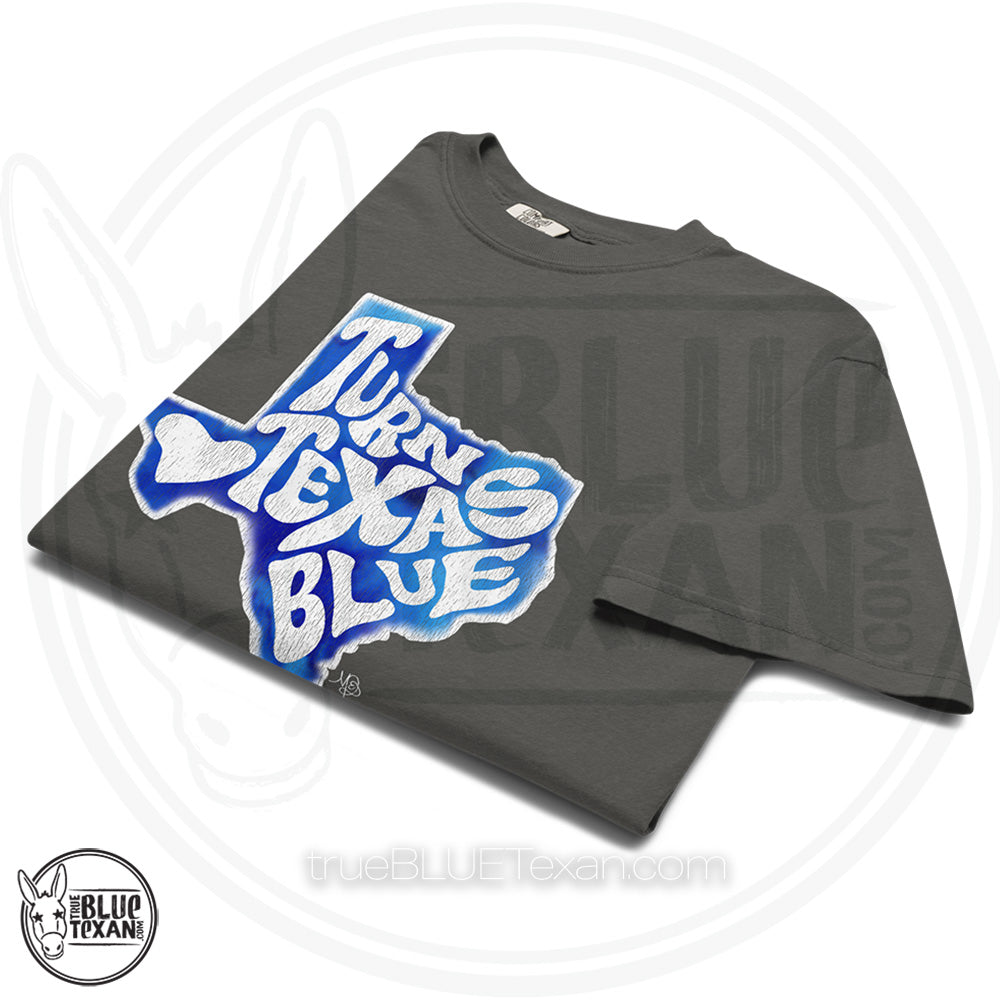 Sun City Democrats | Turn Texas Blue | Vintage Feel Comfort Colors Heavyweight TShirt