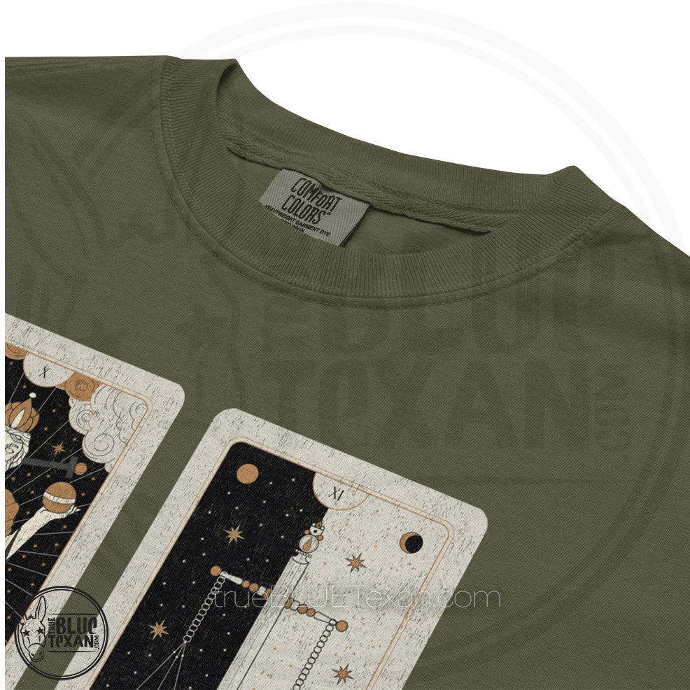 Tarot Card Set  | Emperor Justice Death Tower |Comfort Colors Unisex Tee in 3 Colors