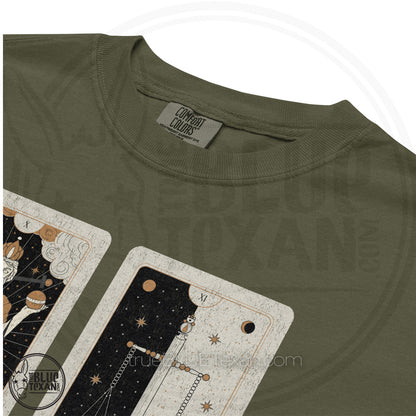 Tarot Card Set  | Emperor Justice Death Tower |Comfort Colors Unisex Tee in 3 Colors