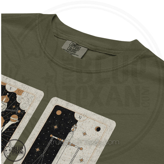 Tarot Card Set  | Emperor Justice Death Tower |Comfort Colors Unisex Tee in 3 Colors
