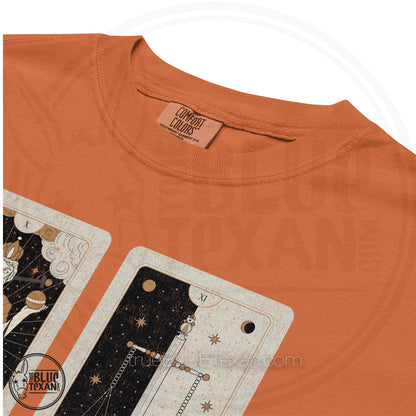 Tarot Card Set  | Emperor Justice Death Tower |Comfort Colors Unisex Tee in 3 Colors