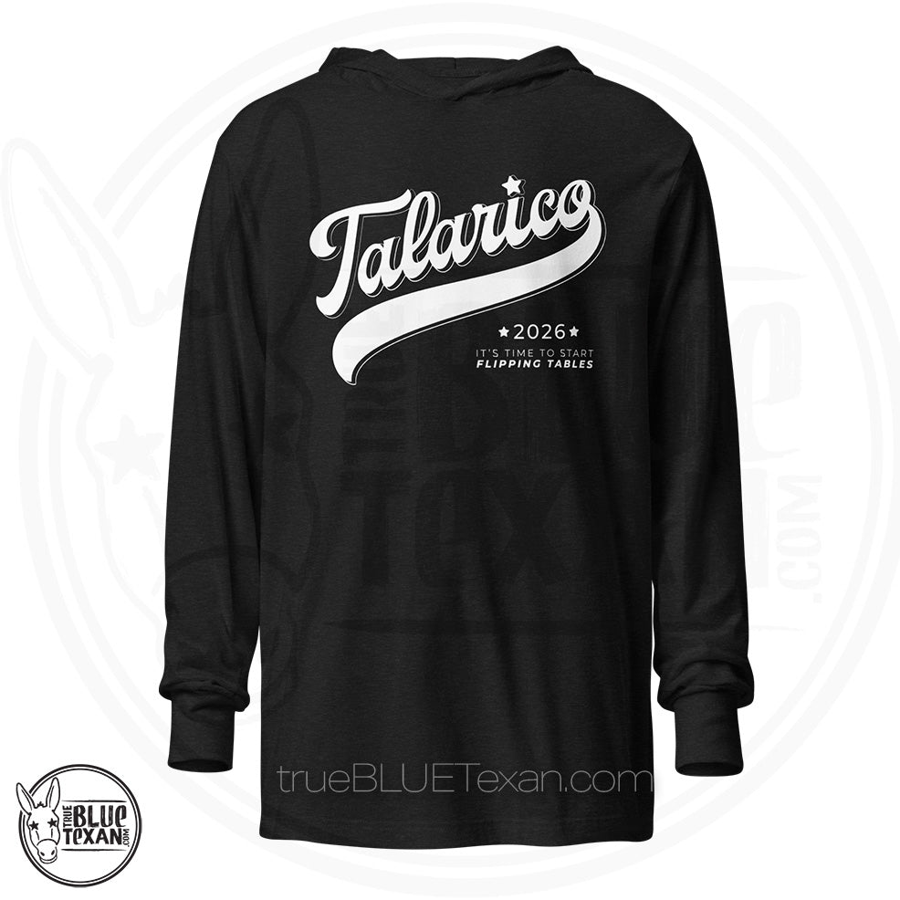 Talarico 2026 Flipping Tables Baseball Design Unisex  |  Hooded Long Sleeve Layering Shirt