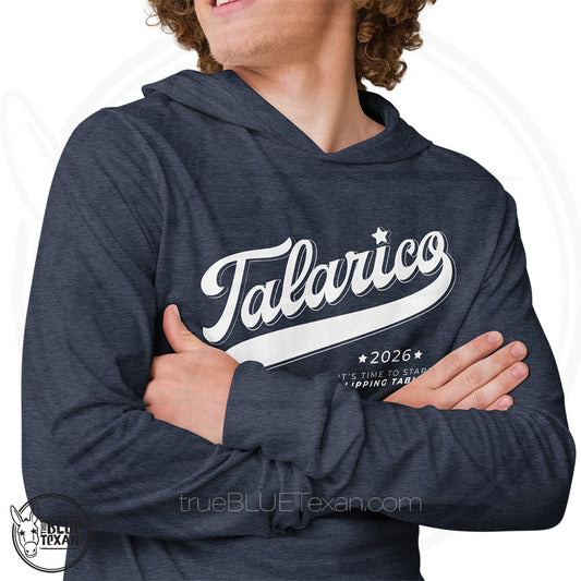 Talarico 2026 Flipping Tables Baseball Design Unisex  |  Hooded Long Sleeve Layering Shirt