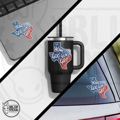 God, Guns & Grift Decals - 4" & 2" Decal Set