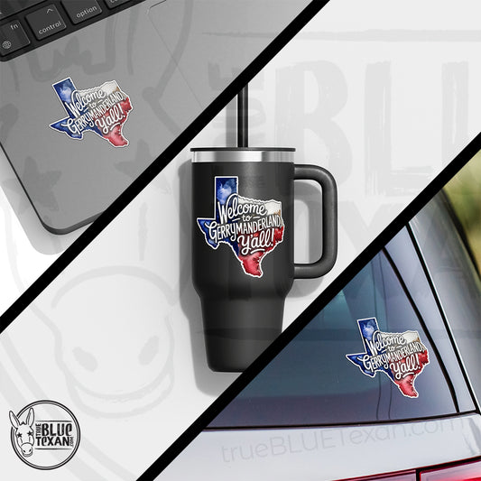Welcome to Gerrymanderland, Y'all! - 4" & 2" Decal Set
