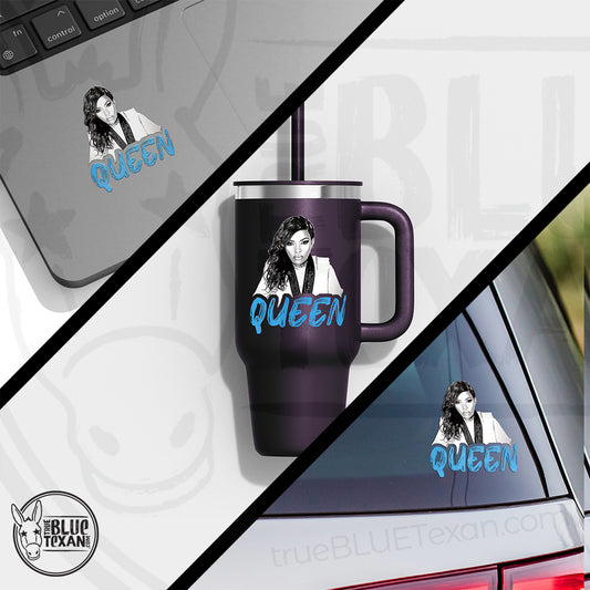 Jasmine Crockett QUEEN | 4" & 2" Decal Set