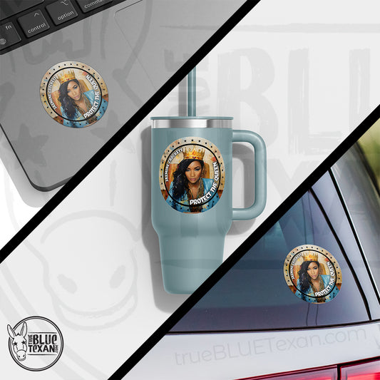 Jasmine Crockett | Protect the Queen |4" & 2" Decal Set