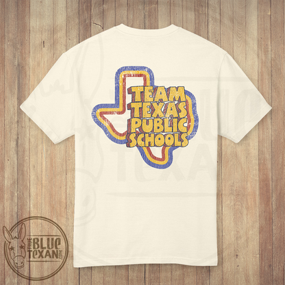 Team Texas Public Schools Pocket Web Address | Comfort Colors Style Premium Unisex Shirt