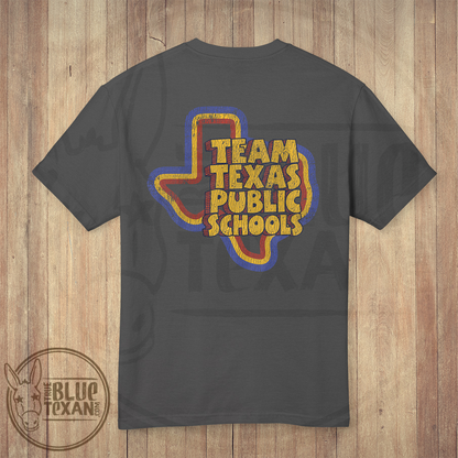 Team Texas Public Schools Pocket Web Address | Comfort Colors Style Premium Unisex Shirt
