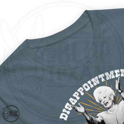 Ann Richards Premium Unisex TShirt (Disappointments - ALL OF THEM) in Heather Slate
