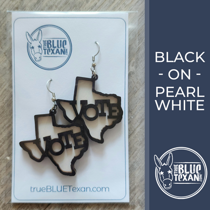 Texas VOTE Handmade Layered Earrings