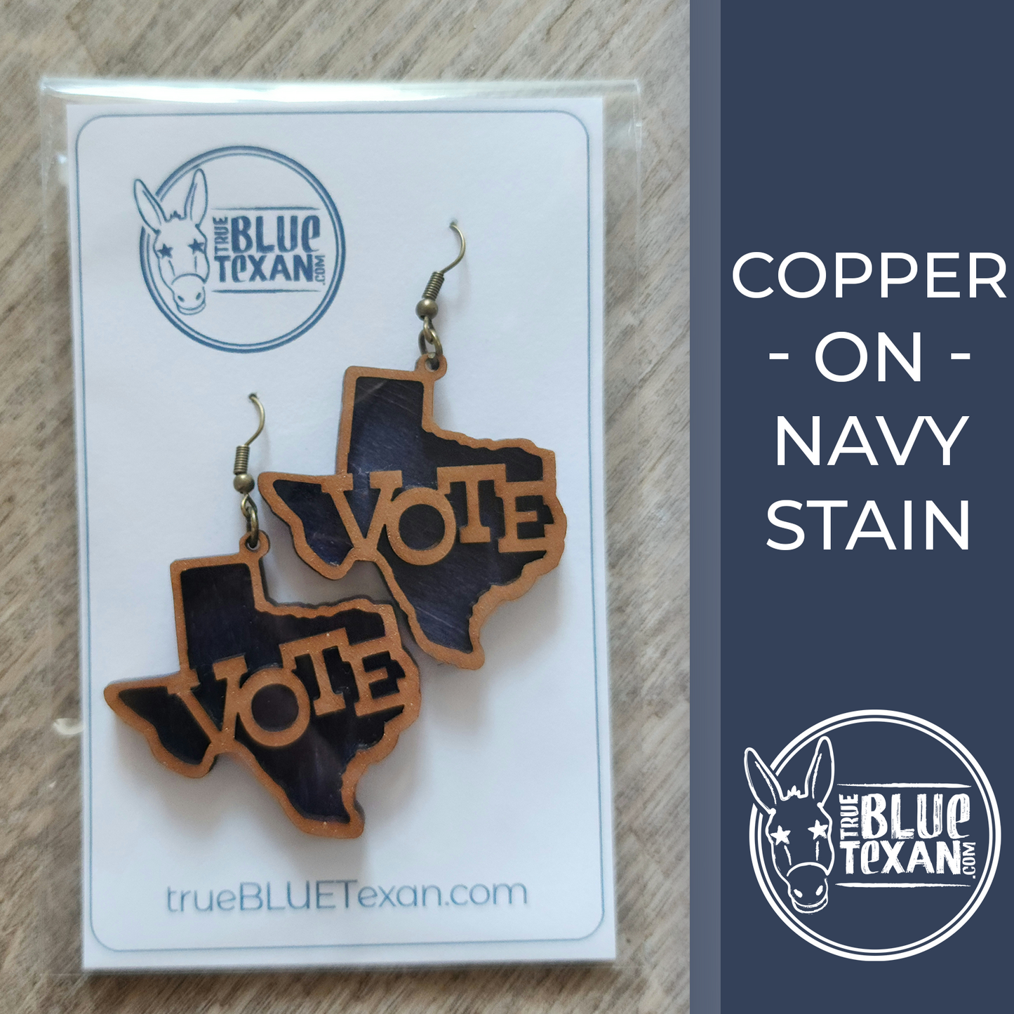 Texas VOTE Handmade Layered Earrings