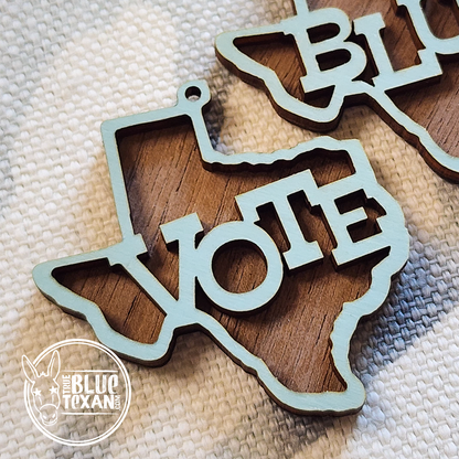 Texas VOTE Handmade Layered Earrings
