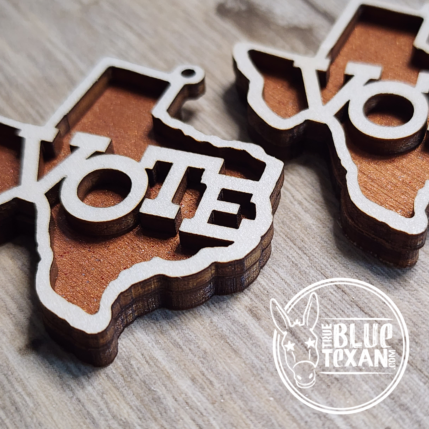 Texas VOTE Handmade Layered Earrings