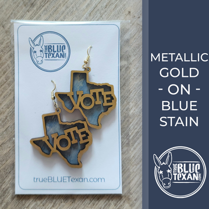 Texas VOTE Handmade Layered Earrings