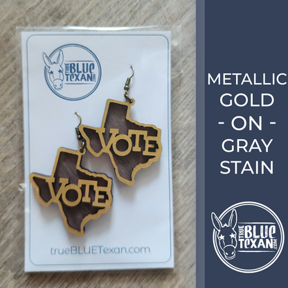Texas VOTE Handmade Layered Earrings