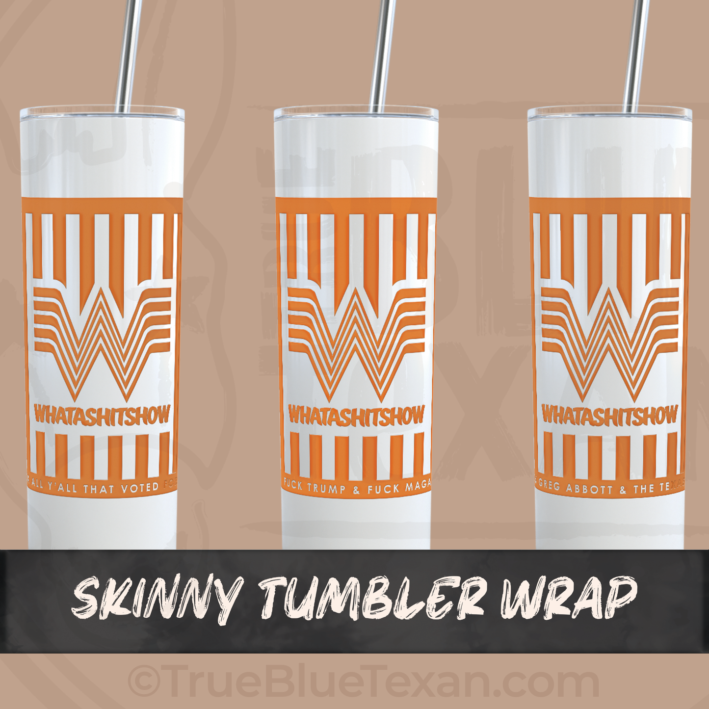 WHATASHITSHOW Tumbler Wrap & Mini Decals | Whataburger Inspired | UV Printed