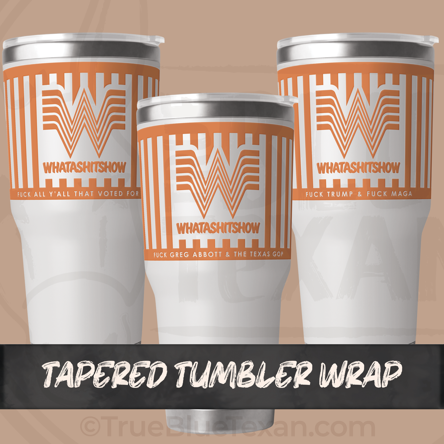 WHATASHITSHOW Tumbler Wrap & Mini Decals | Whataburger Inspired | UV Printed