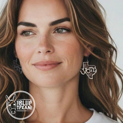 Texas VOTE Handmade Layered Earrings