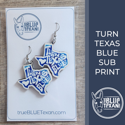 Texas VOTE Handmade Layered Earrings