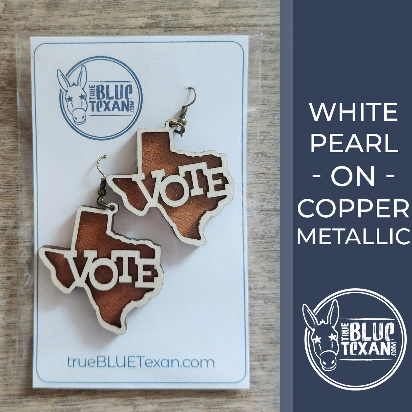Texas VOTE Handmade Layered Earrings