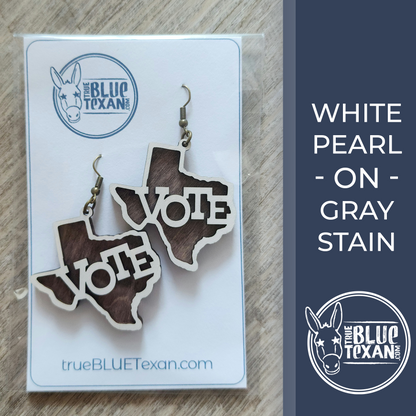Texas VOTE Handmade Layered Earrings