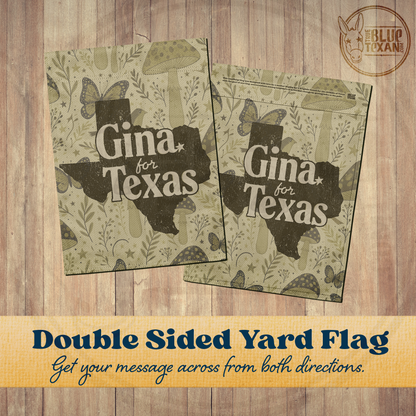 Gina for Texas | Double Sided Yard & Garden Flags