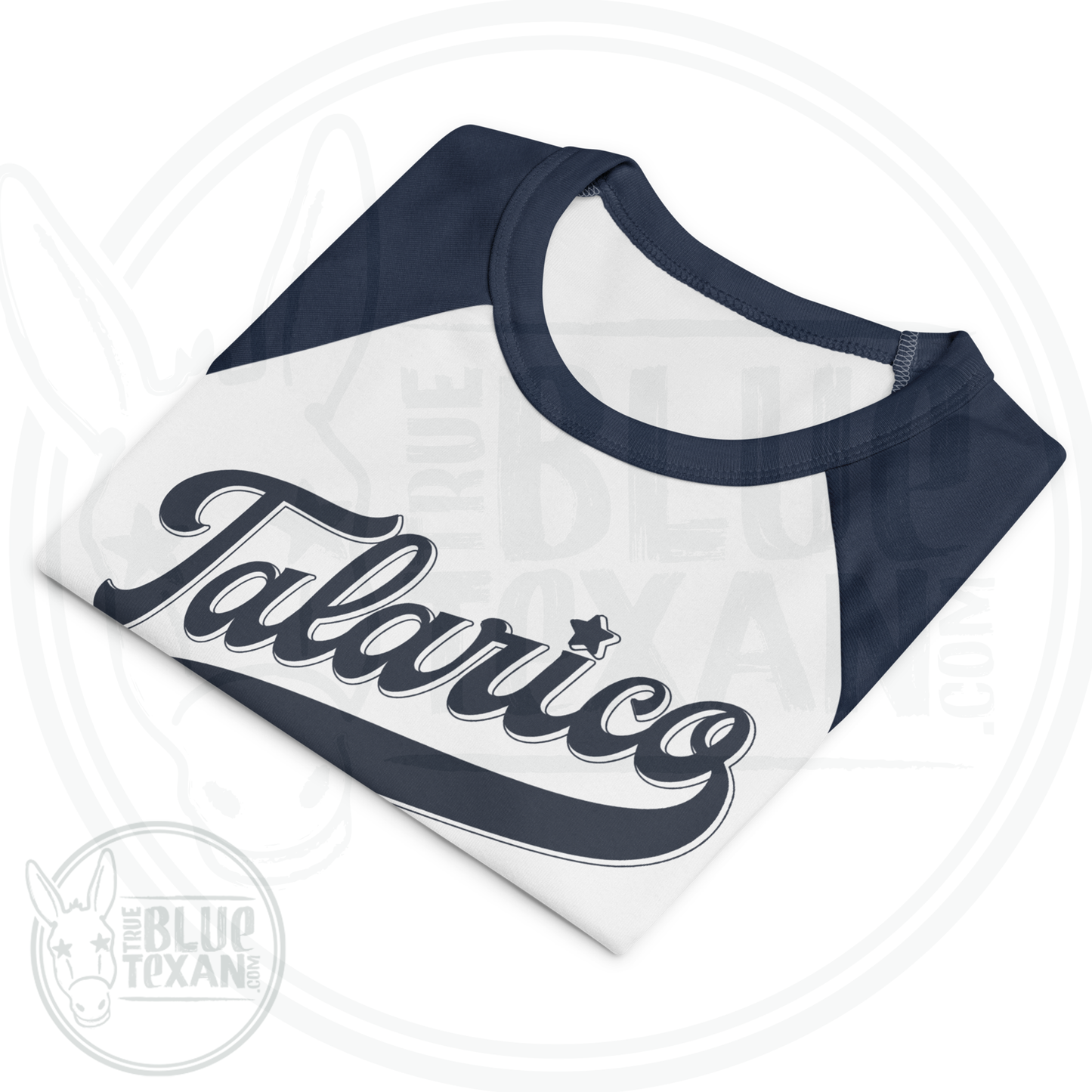 Talarico Baseball Style | Juniors Retro Babydoll Raglan Cropped Shirt