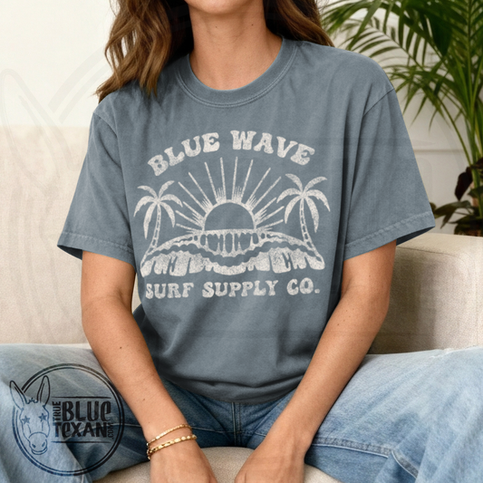 Blue Wave Surf Supply Co | Unisex Comfort Colors Tee