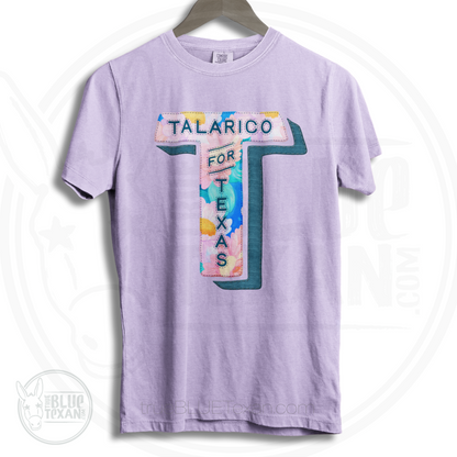 Talarico for Texas | Faux Floral Embroidery | Premium Unisex Comfort Colors T Shirt