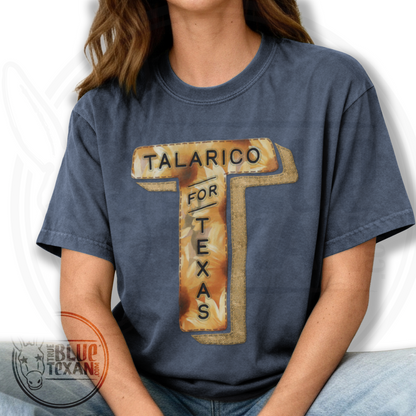 Talarico for Texas | Faux Sunflower Embroidery | Premium Unisex Comfort Colors T Shirt