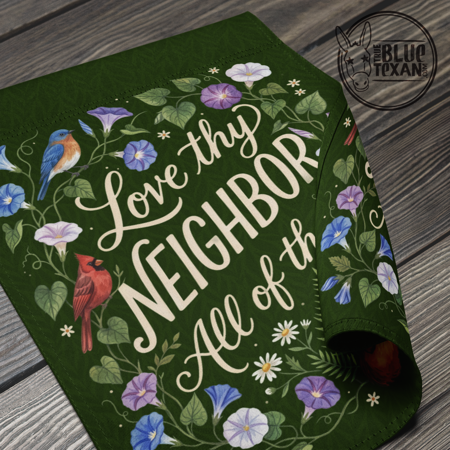 Love Thy Neighbor Forest Creatures | Double Sided Garden Flag