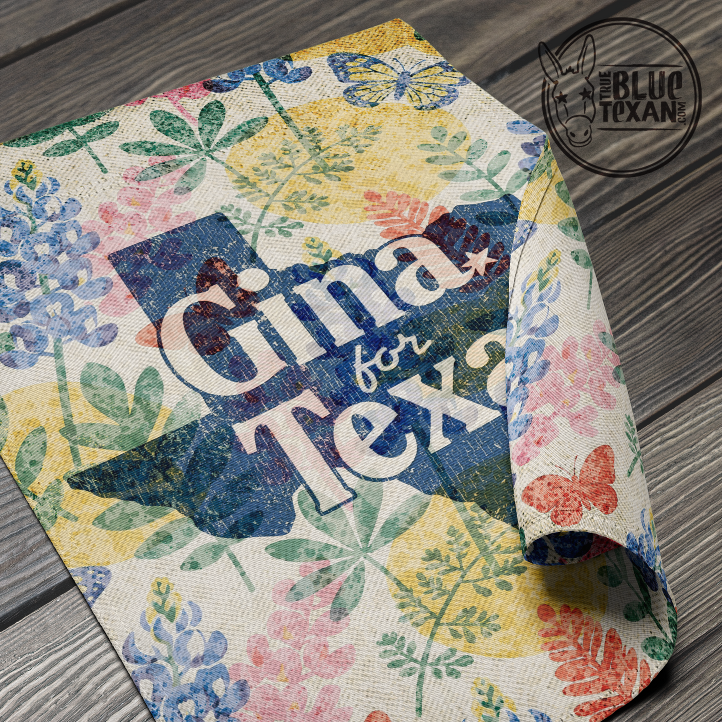 No Te Dejes / Gina for Texas  | Double Sided Garden Flag
