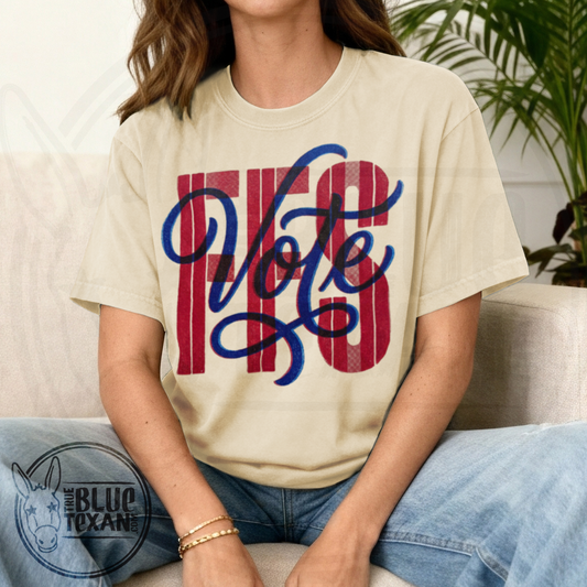 Vote FFS Risograph | Comfort Colors Tee