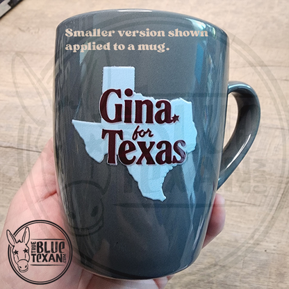Gina for Texas 4" & 3" Decal Set | UV Printed Perma Decal