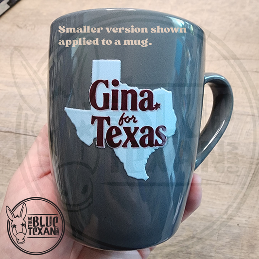 Gina for Texas 4" & 3" Decal Set | UV Printed Perma Decal
